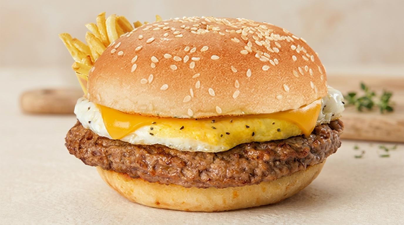 Burger With Omelette