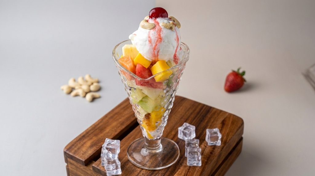 Fruit Salad With Ice Cream