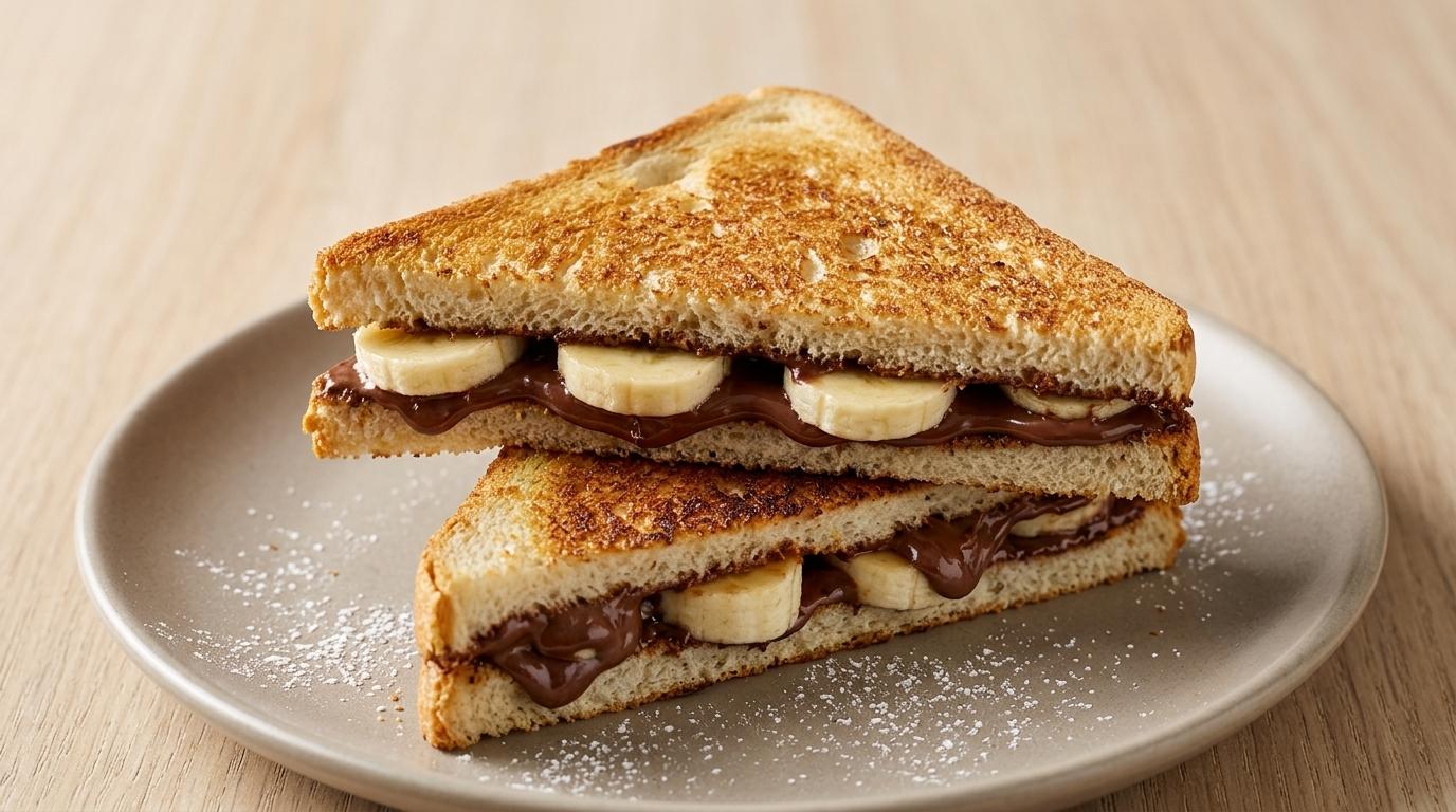 Nutella Banana Bread Slice