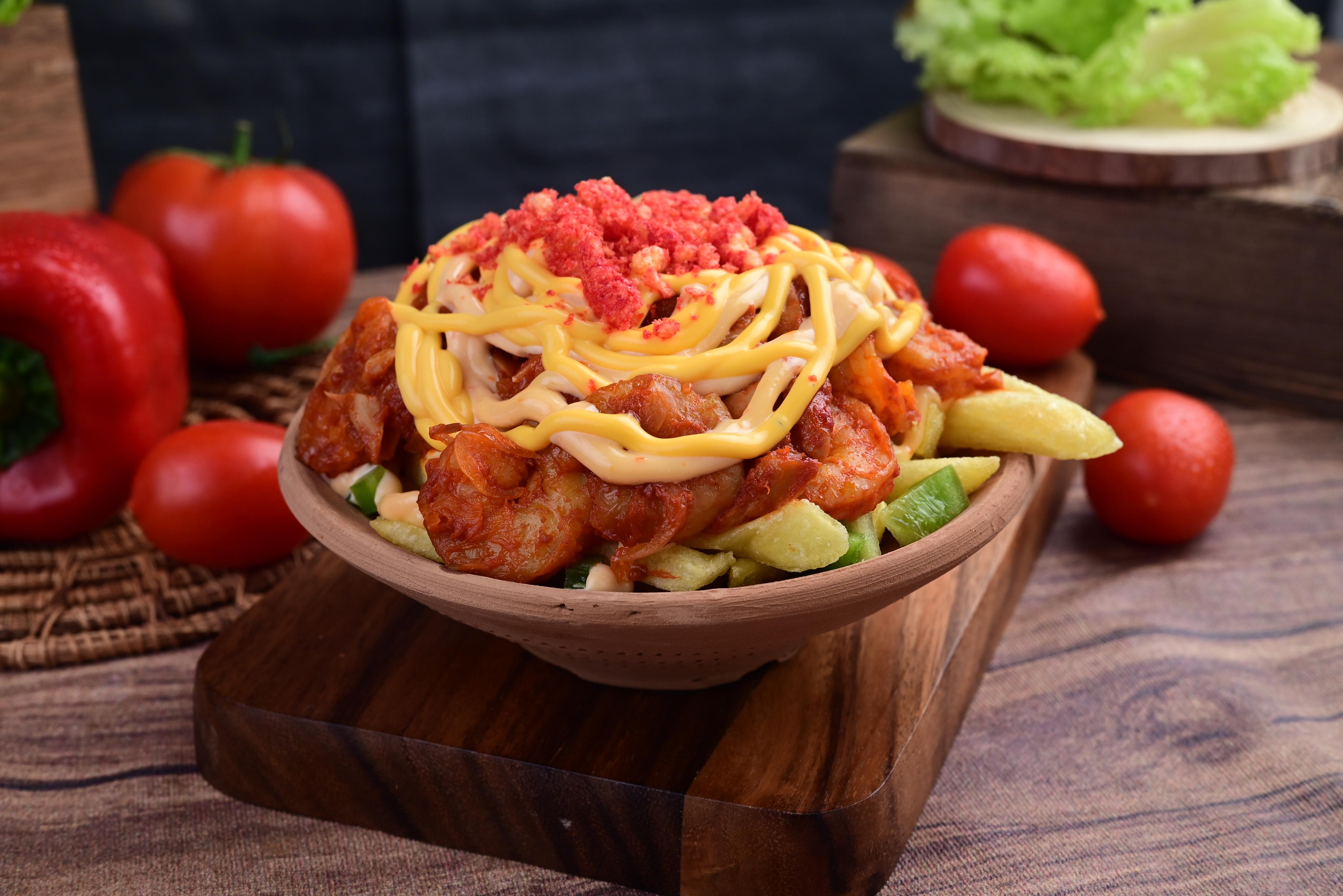 Prawns & Mushroom Loaded Fries