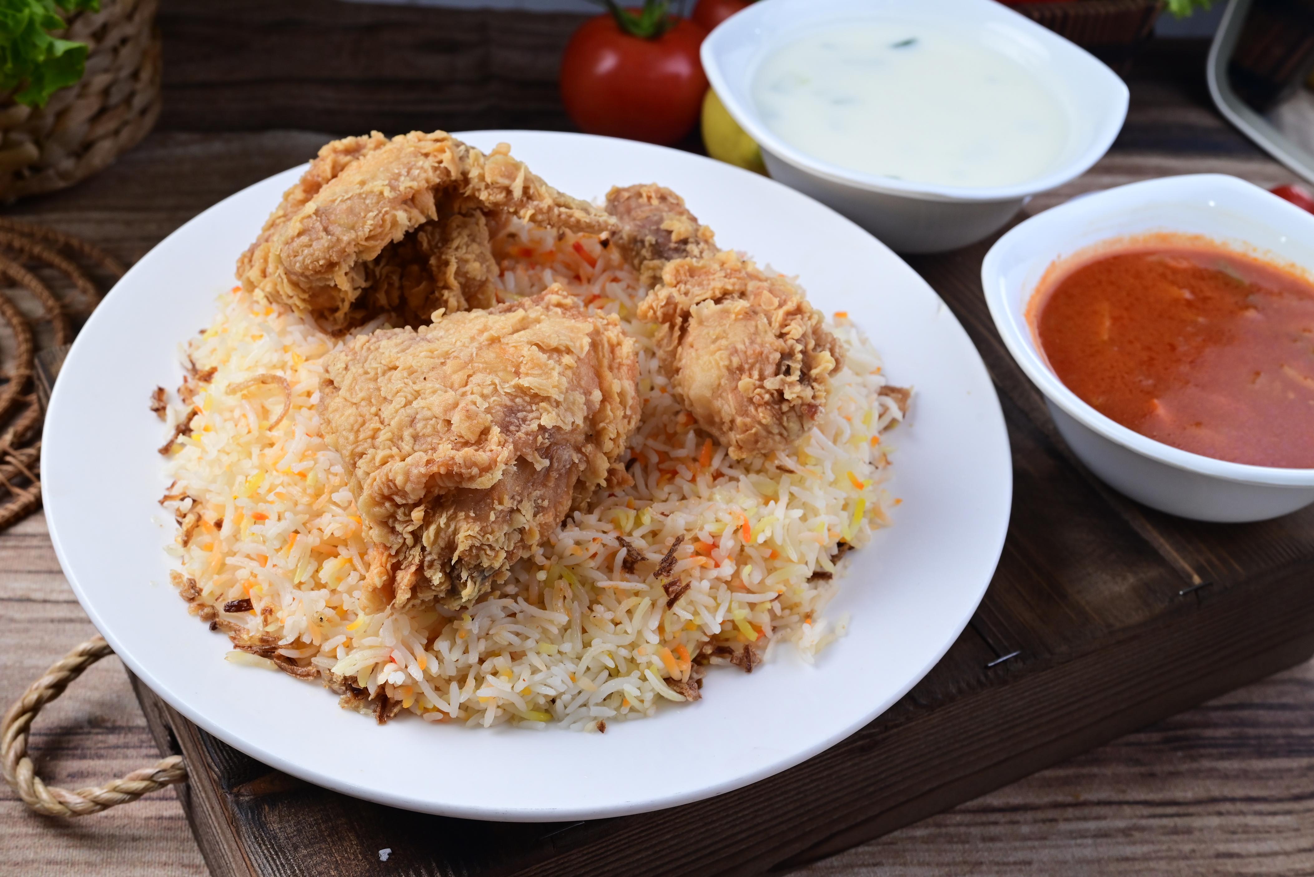 Rice With Broasted Chicken