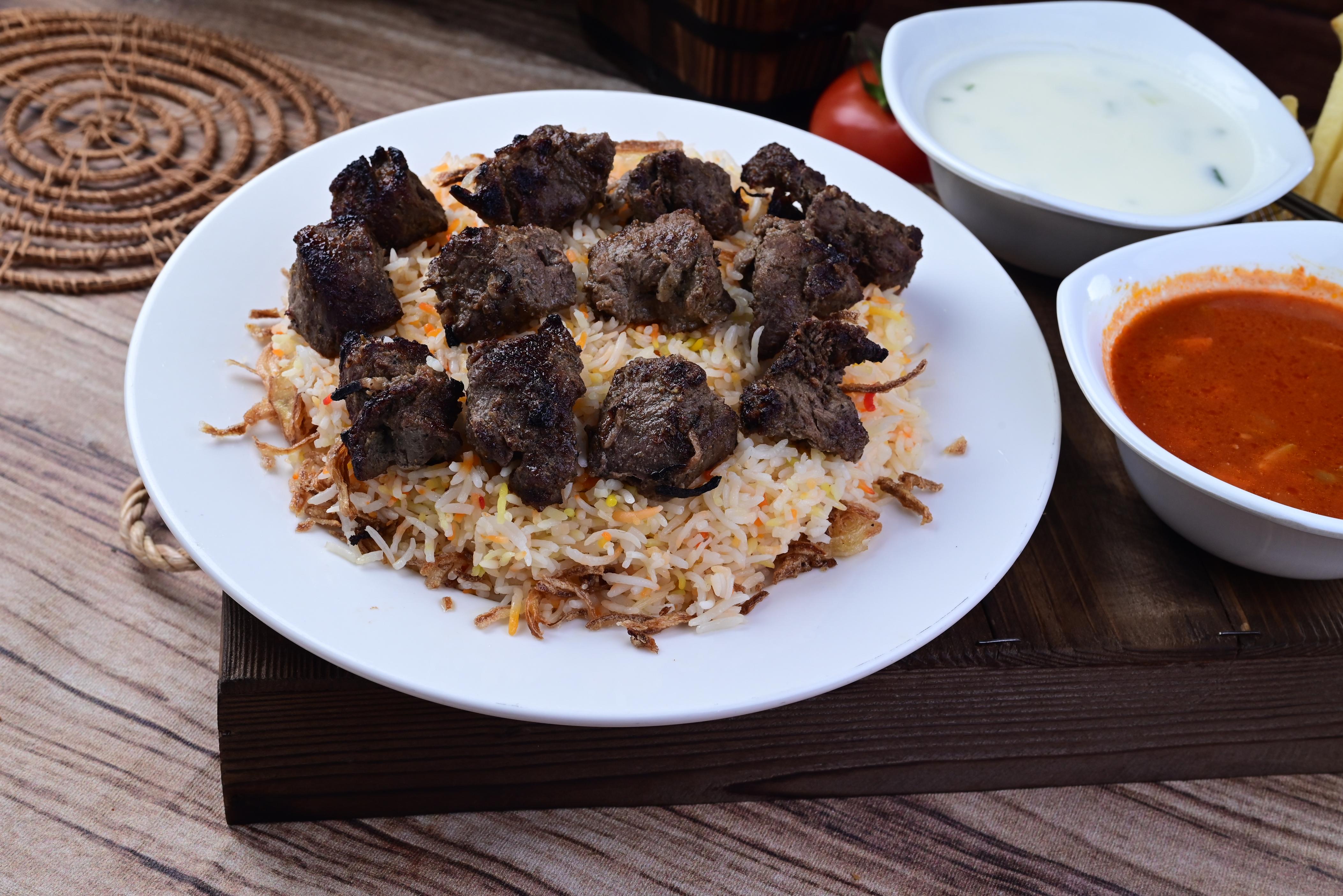 Rice With Mutton Tikka